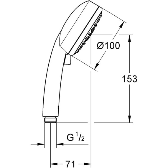 Grohe 27575002 Tempesta Cosmopolitan 2.5 GPM 4-Spray Hand Shower, Starlight Chrome