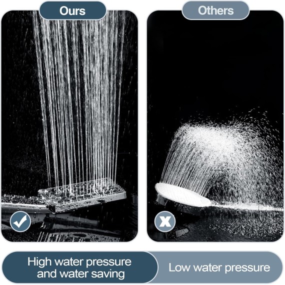 Handheld Shower Head Set High Pressure Hand Held Showerhead with 60 Inch Flexible Shower Hose and Adjustable Shower Arm Mount Bracket, 3 Spray Settings Shower Wand, Chrome
