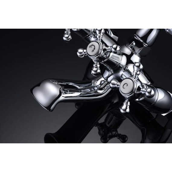 Clawfoot Tub Faucet,3-Inch to 9-Inch Wall Mount Tub Faucets with Hand Shower Chrome Finish
