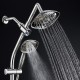 7-Inch Rainfall Combo with Slide Bar, 48-Setting Shower Heads, 5 Foot Stainless Steel Hose, Chrome Finish