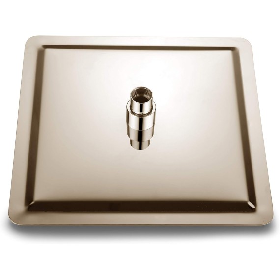 HotelSpa Giant 10" Stainless Steel Rainfall Square Showerhead with 11 inch Solid Brass Adjustable Extension Arm – Brushed Nickel Finish