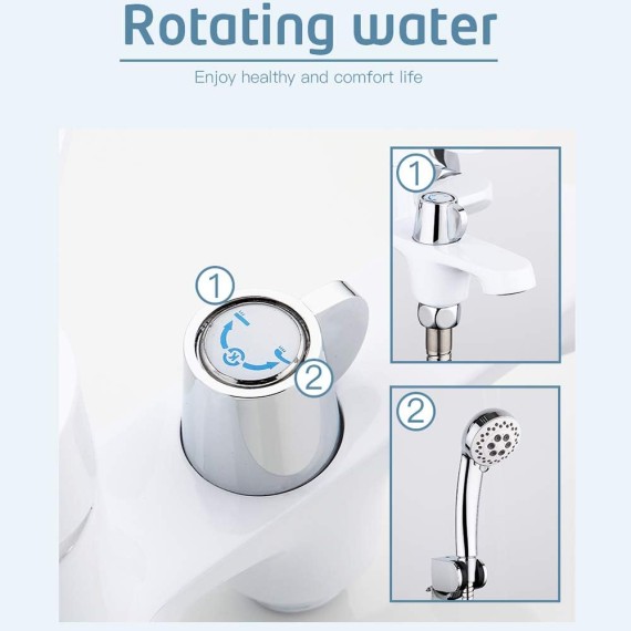 Contemporary Brass Wall Mounted Bathtub Faucet Smooth Single Handle Bathroom Bath Shower Mixer Taps with Handheld Shower,White