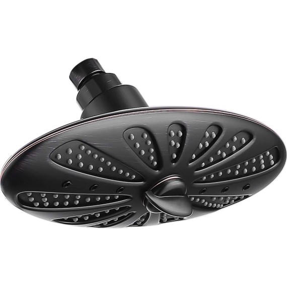 11 Inch Rain Shower Head High Pressure Rainfall Showerhead for Bathroom, Adjustable Brass Swivel Ball Joint, 2 Spray Settings, Easy Tool Free Installation, Oil-Rubbed Bronze