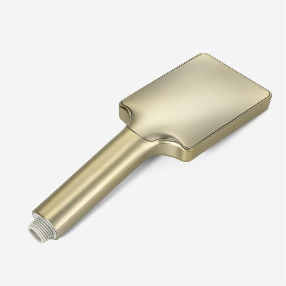 Handheld Shower Head 3 Function Handheld Shower Brushed Gold Handheld Showerhead ABS Square Hand Held Shower Suitable for Hotel Bathroom Gym