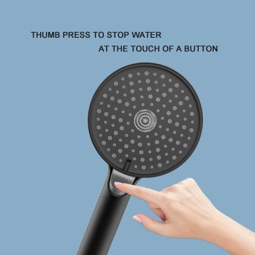 Wall Mount Showerheads, Handheld Shower High Pressure Shower Head, Adjustable Flow, Universal Bathroom Showerhead Easy Install in 2 Minutes Easy Clean with Silicone Jets