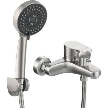 Bathtub Faucet, Wall Mount Shower System Fixtures Stainless Steel Tub Filler with Hand Shower Tub Spout Bathtub Faucet