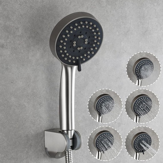 Bathtub Faucet, Wall Mount Shower System Fixtures Stainless Steel Tub Filler with Hand Shower Tub Spout Bathtub Faucet