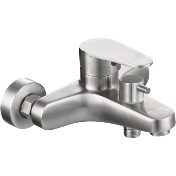 Bathtub Faucet, Wall Mount Shower System Fixtures Stainless Steel Tub Filler with Hand Shower Tub Spout Bathtub Faucet