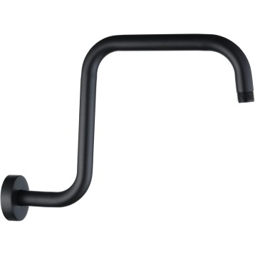 13 Inch Shower Head Extension Arm with Flange S Shaped High Rise Extender, Long Stainless Steel Rainfall Shower Head Pipe Arm, Oil-Rubbed Bronze