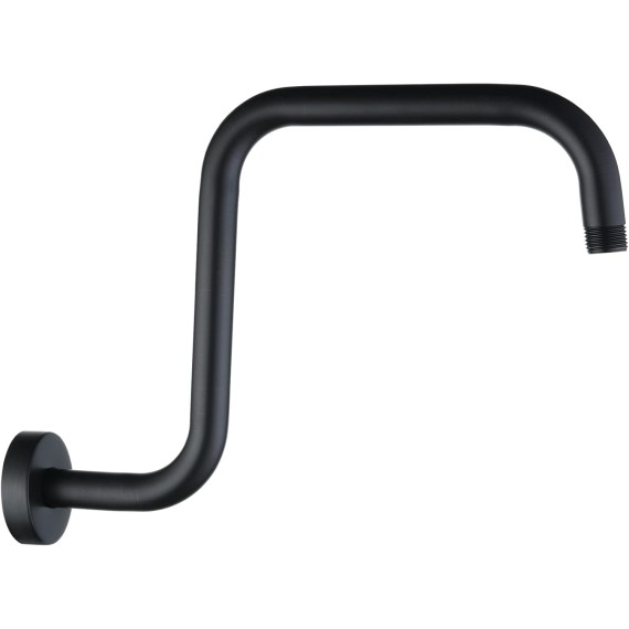 13 Inch Shower Head Extension Arm with Flange S Shaped High Rise Extender, Long Stainless Steel Rainfall Shower Head Pipe Arm, Oil-Rubbed Bronze