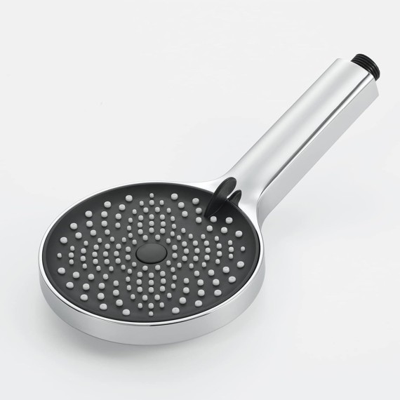 Handheld Shower Head, Round High Pressure Hand Showerhead with 59 Inch Flexible Shower Hose and Shower Bracket, 3 Spray Setting Shower,Chrome