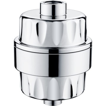 High Output Shower Filter for Hard Water, Removes Chlorine and Fluoride, Universal Multi-Stage Shower Water Softener Reduces Dry Itchy Skin, Scalp and Eczema, Chrome