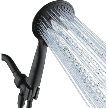 9 Spray Settings Shower Head with Handheld High Pressure Oil-Rubbed Bronze Hand Held Showerhead with 60 Inch Stainless Steel Hose and Adjustable Overhead Bracket