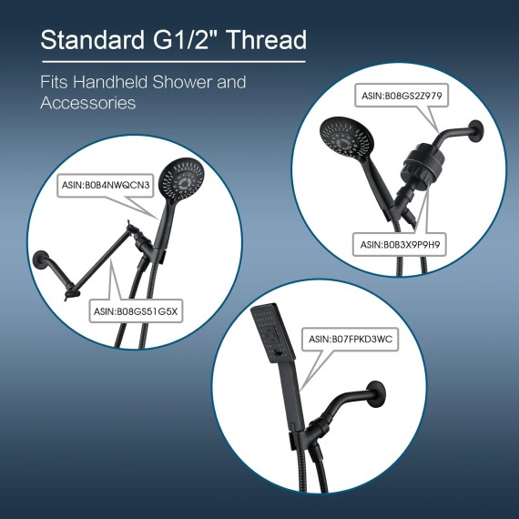 Shower Head Holder All Metal Handheld Shower Head Holder, Brass Adjustable Shower Arm Mount Bracket, Oil-Rubbed Bronze