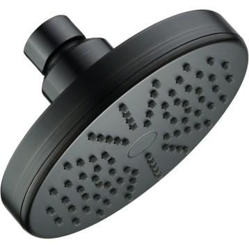 High Pressure Rain Showerhead Fixed Shower Head Angle Adjustable High Pressure Bathroom Showerhead with Anti-Clogging Silicone Nozzles, 1-Min Installation, Oil Rubbed Bronze