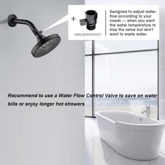 High Pressure Rain Showerhead Fixed Shower Head Angle Adjustable High Pressure Bathroom Showerhead with Anti-Clogging Silicone Nozzles, 1-Min Installation, Oil Rubbed Bronze