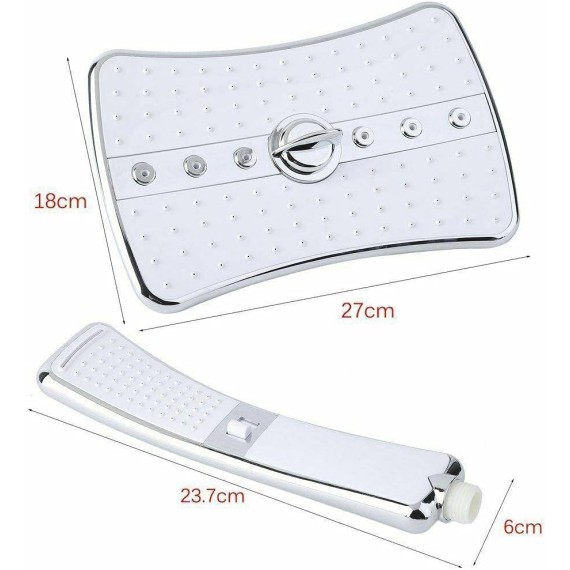 4 Setting Shower Head with Holder Mkalo Shower Head Shower Head with Handheld Shower Heads Shower Head Handheld Shower Heads Rain Setting Shower Heads Showerheads & Handheld Showers