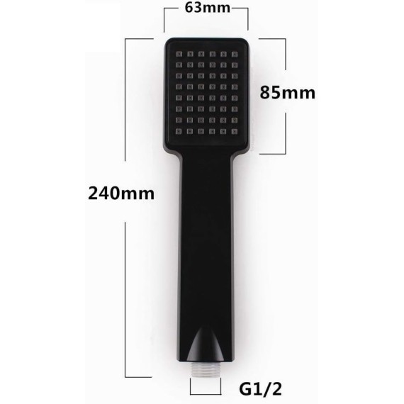 Shower Head Black Handheld Shower Head Bathroom Sprayer Water Saving Hand Shower Single Function for Bathroom Accessories Showerhead