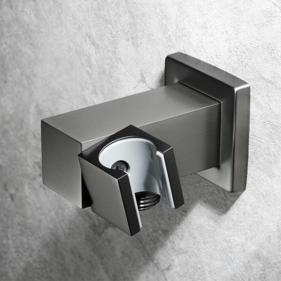 Handheld Shower Brass Shower Head with Handheld Wall Mounted Handheld Shower Head Gun Gray Handheld Showerhead with Stainless Steel Hose,Brass Base