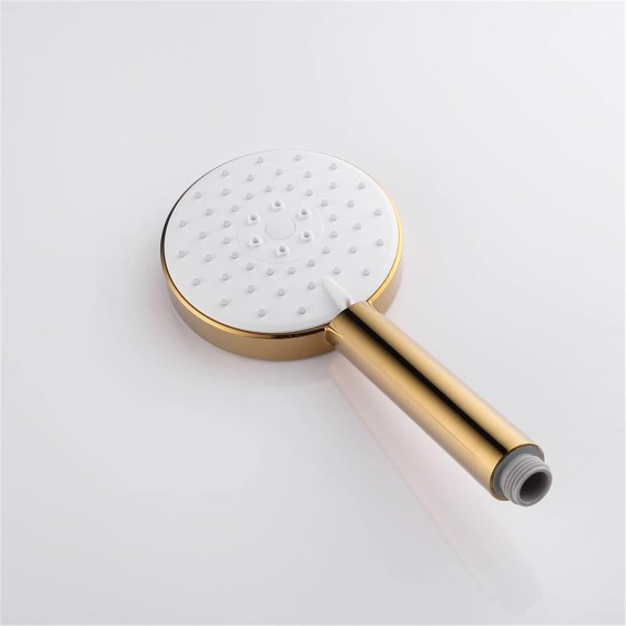 Hand Held Shower Head with Hose and Holder, 3 Spray Modes High Pressure Shower Head, Water Saving Showerhead, Replacement Hand Shower,Gold