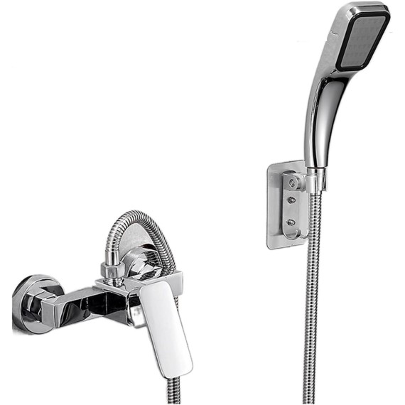 Bathroom Chrome Shower Faucet Set High Pressure Wall Mounted Shower Tap Bathtub Faucet Shower Mixers Hot and Cold Water Mixing (Color : LY04 Set D)