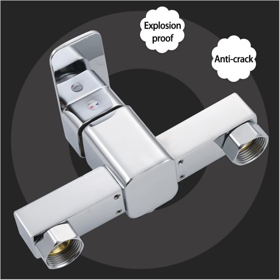 Bathroom Chrome Shower Faucet Set High Pressure Wall Mounted Shower Tap Bathtub Faucet Shower Mixers Hot and Cold Water Mixing (Color : LY04 Set D)