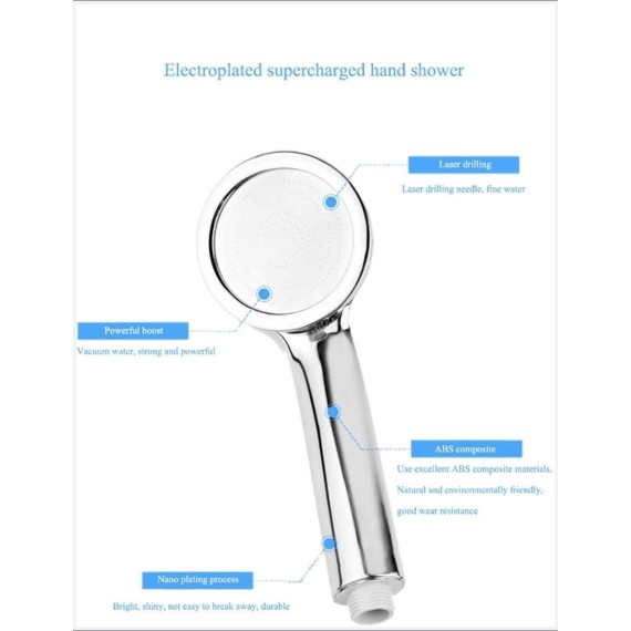Shower Nozzle Shower Head, High Pressure Handheld Shower Head Constant Temperature Showerhead Bathroom Shower Accessorie with Stand