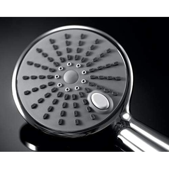 Shower Nozzle Handheld Shower Head 3 Spray Settings Massage Spa Detachable Hand Held Showerhead Chrome Face with