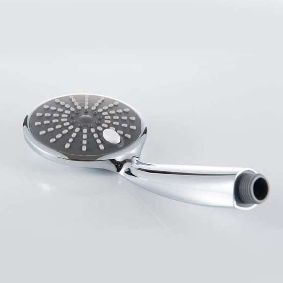 Shower Nozzle Handheld Shower Head 3 Spray Settings Massage Spa Detachable Hand Held Showerhead Chrome Face with