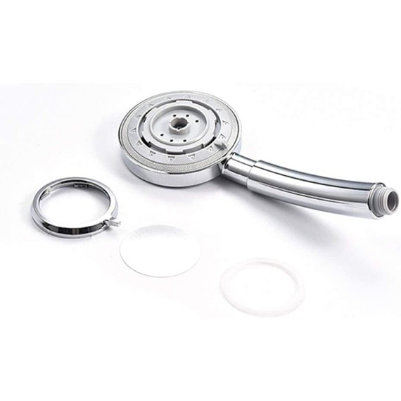 Shower Nozzle Handheld Shower Head High Pressure 3 Spray Settings Massage Spa Detachable Hand Held Showerhead Chrome Face with Hose and Adjustable,M (Size : Medium)