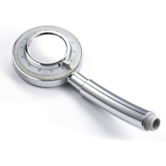 Shower Nozzle Handheld Shower Head High Pressure 3 Spray Settings Massage Spa Detachable Hand Held Showerhead Chrome Face with Hose and Adjustable,M (Size : Medium)