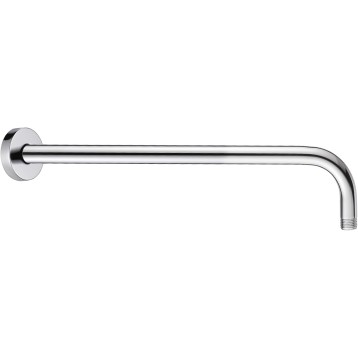 16 Inch Shower Head Extension Arm with Flange L Shaped Shower Arm Extender, Long Stainless Steel Rainfall Shower Head Pipe Arm, Chrome