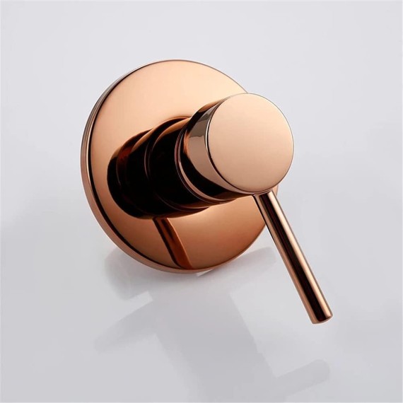 Concealed shower fitting set, rose gold hand shower with hose, holder with shower valve kit, solid brass polished bathroom shower tap for bathroom/bathtub (Size : Shower Set)