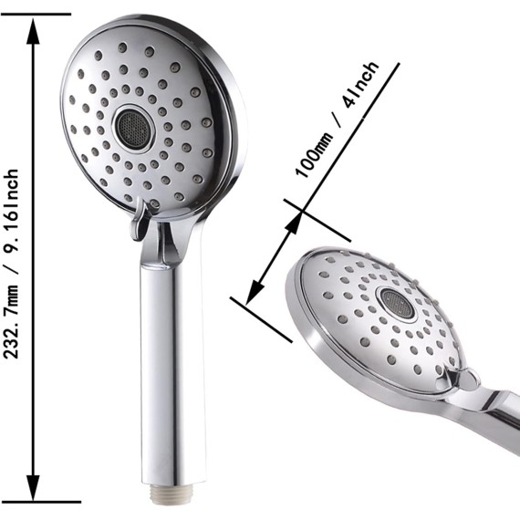 Bathtub Shower Faucet Simple Shower Set, Bathroom Hot and Cold Water Mixer Tap, Copper Single Handle Wall-Mounted Hand Spray Faucet, Plating
