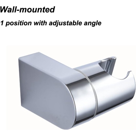 Bathtub Shower Faucet Simple Shower Set, Bathroom Hot and Cold Water Mixer Tap, Copper Single Handle Wall-Mounted Hand Spray Faucet, Plating