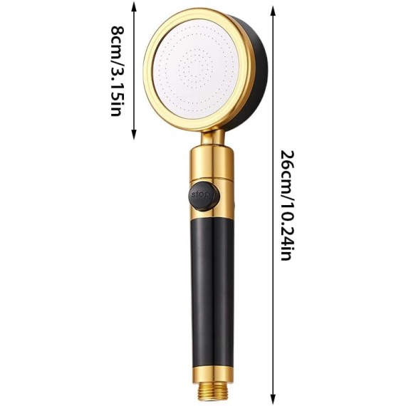 Shower Headshower head and hose Handheld Showerhead Adjustable High Pressure Filter Shower Head 20mm Plating On Off Switch (Color : B Silver, Size : Other) (Color : Silver, Size : Other)