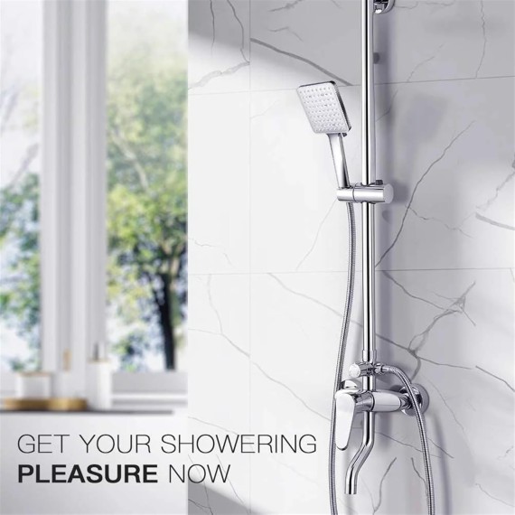 Handheld High Pressure Shower Head, 6 Spray Modes/Settings Detachable Handheld Showerhead with 4.92Ft Stainless Steel Hose and Shower Arm Bracket (Color : Silver)