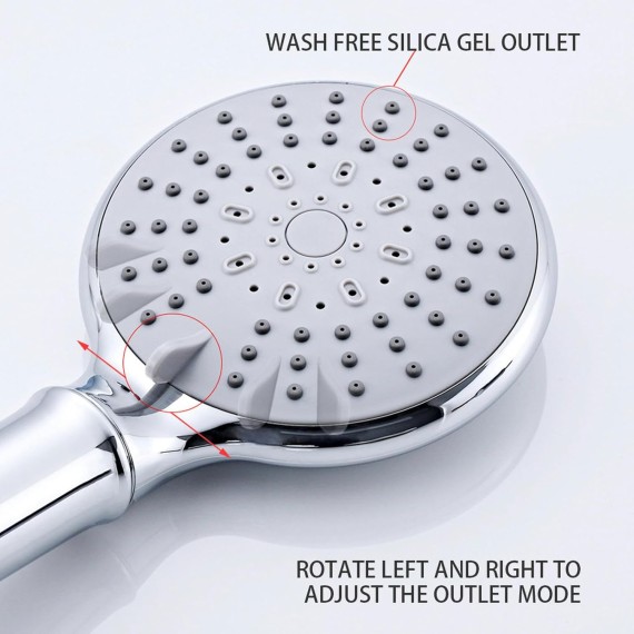 Universal Rain Bath Shower Head ABS Shower Spray Nozzle Handheld Filter Bathroom Showerhead Adjustable