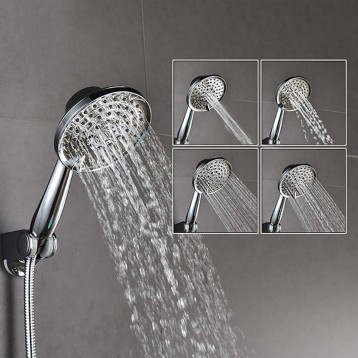 High Pressure Showerhead 5-Setting Face Hand Shower with Hose for The Ultimate Shower Experience for Showering