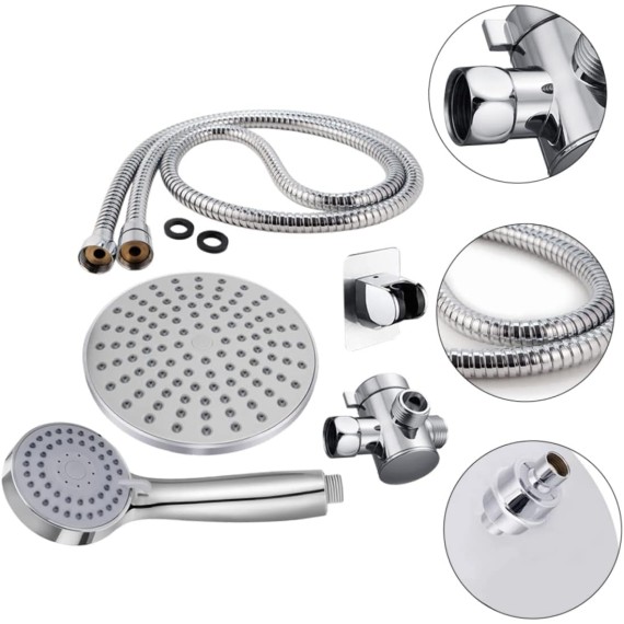 2 Sets Top Showerhead Suit Shower Supplies Stainless Steel Shower Head Bronze Overhead Shower Handheld Ceiling Spray Head Sprinkler Head for Hose Shower Nozzle Concealed Shunt Abs