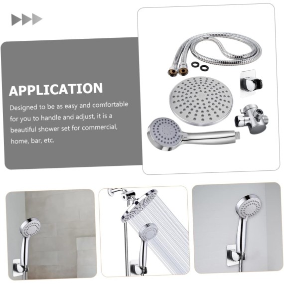 2 Sets Top Showerhead Suit Shower Supplies Stainless Steel Shower Head Bronze Overhead Shower Handheld Ceiling Spray Head Sprinkler Head for Hose Shower Nozzle Concealed Shunt Abs
