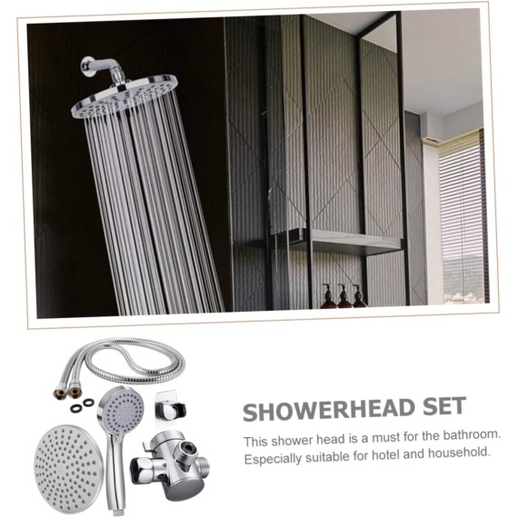 2 Sets Top Showerhead Suit Shower Supplies Stainless Steel Shower Head Bronze Overhead Shower Handheld Ceiling Spray Head Sprinkler Head for Hose Shower Nozzle Concealed Shunt Abs
