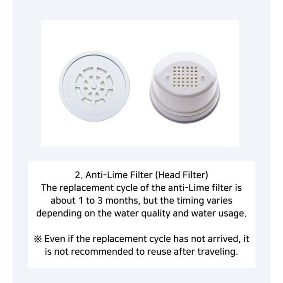 Travel Portable Showerheads Rust Removing, Travel Shower Kit with Powerful Shower Spray, Portable shower Head with SEDIMENT Filters, White