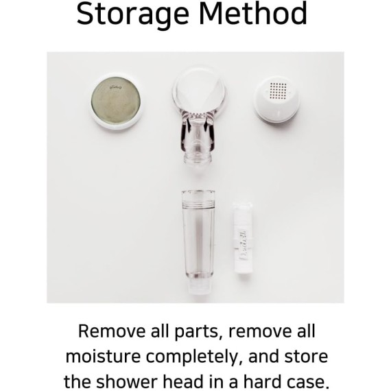 Travel Portable Showerheads Rust Removing, Travel Shower Kit with Powerful Shower Spray, Portable shower Head with SEDIMENT Filters, White