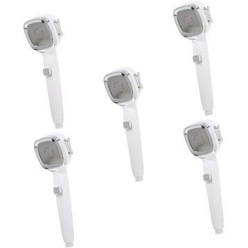 5pcs Shower Head Shower Spray Part High Pressure Nozzle Low Waterfall Showerhead Misters Nozzles Showerhead with Handheld Bathtub Detachable Bath Products White Abs