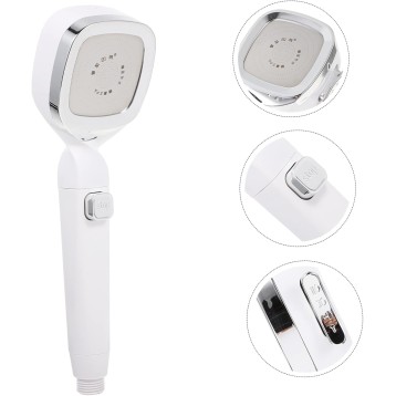 5pcs Shower Head Shower Spray Part High Pressure Nozzle Low Waterfall Showerhead Misters Nozzles Showerhead with Handheld Bathtub Detachable Bath Products White Abs