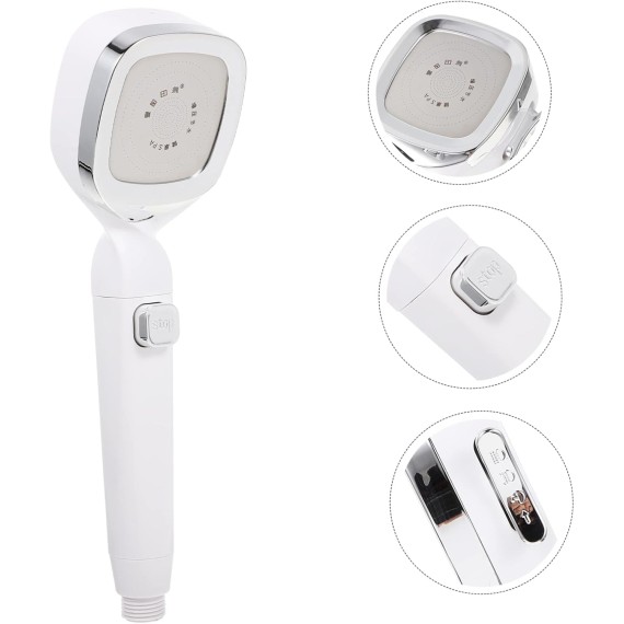 5pcs Shower Head Shower Spray Part High Pressure Nozzle Low Waterfall Showerhead Misters Nozzles Showerhead with Handheld Bathtub Detachable Bath Products White Abs