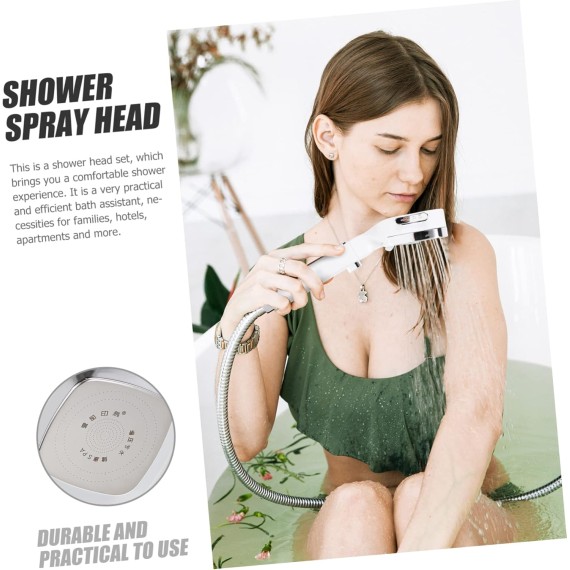 5pcs Shower Head Shower Spray Part High Pressure Nozzle Low Waterfall Showerhead Misters Nozzles Showerhead with Handheld Bathtub Detachable Bath Products White Abs