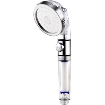 Bathroom 3 Modes High Pressure Shower Head with On/Off Switch Stop Button Water Saving Ionic Mineral Anion Handheld Showerheads