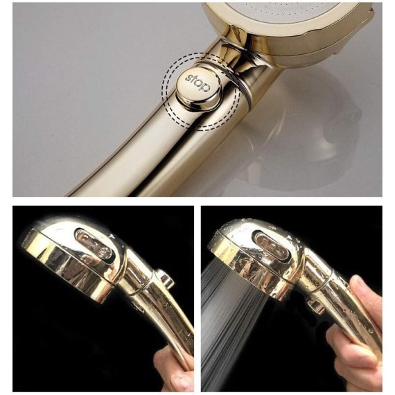 Handheld Shower Head,3 In 1 High Pressure Showerhead Home Bathroom Shower, Multi-Layer Chrome Finish Portable 360 Degrees Rotating Shower Head